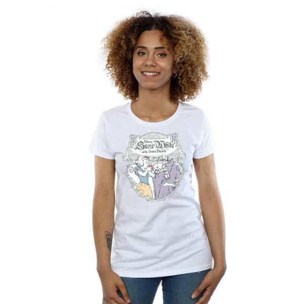 Disney Princess Dam/Tjej Snövit Apple Bite Bomulls-T-shirt