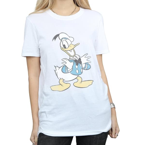 Disney Womens/Ladies Donald Duck Posing Cotton Boyfriend T-Shirt