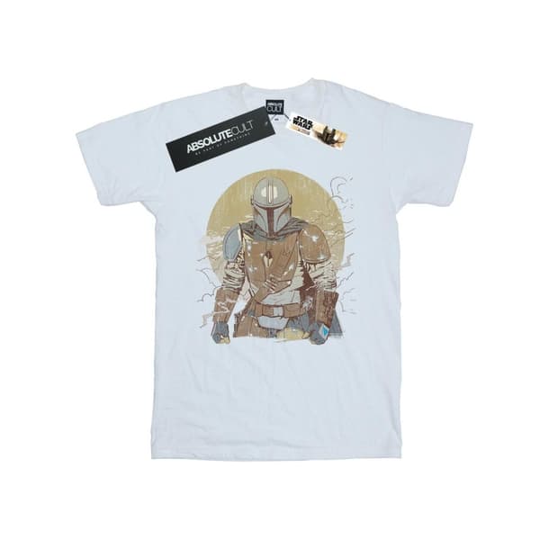 Star Wars Girls The Mandalorian Distressed Warrior Cotton T-Shirt