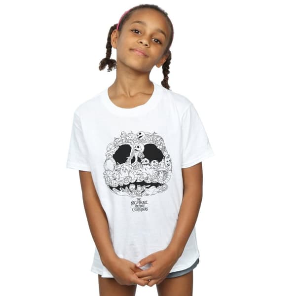 Disney Girls Nightmare Before Christmas Jack Skellington Jack-O-Lanterns Cotton T-Shirt
