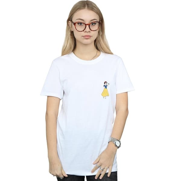 Disney Princess Dam/Lady Snow White Boyfriend-T-shirt med bröst i bomull