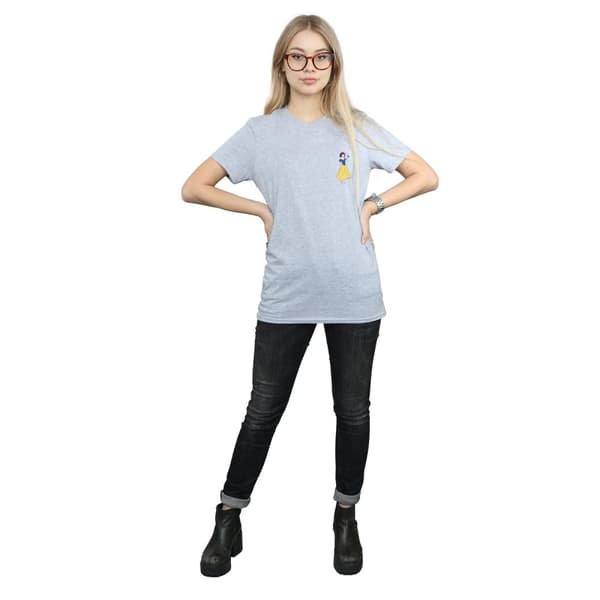 Disney Princess Dam/Lady Snow White Boyfriend-T-shirt med bröst i bomull