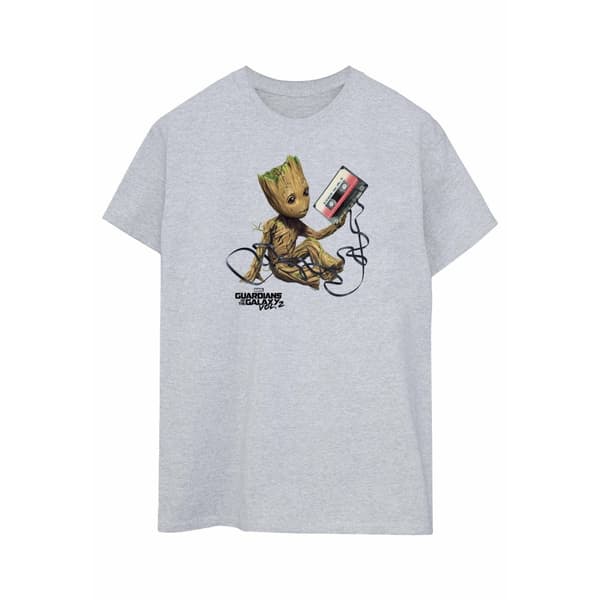 Marvel Womens/Ladies Guardians Of The Galaxy Groot Tape Cotton Boyfriend T-Shirt