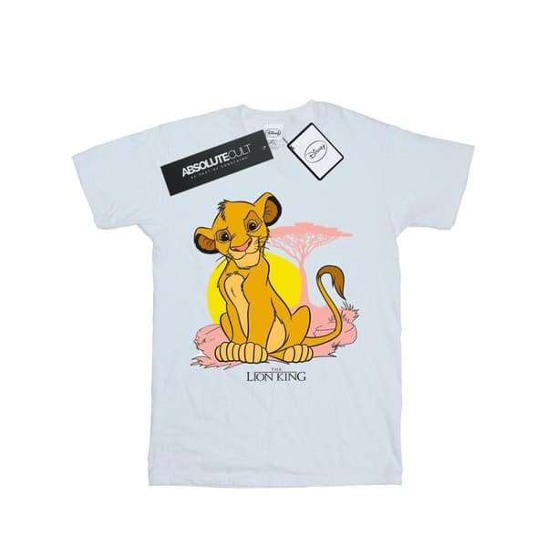 Disney Womens/Ladies The Lion King Simba Pastel Cotton Boyfriend T-Shirt
