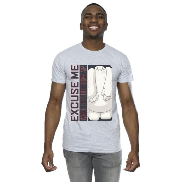 Disney Mens Big Hero 6 Baymax Excuse Me Some Air T-Shirt