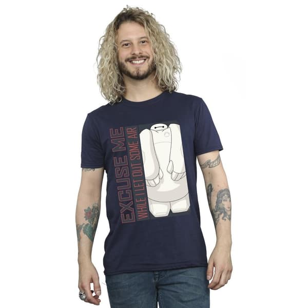 Disney Mens Big Hero 6 Baymax Excuse Me Some Air T-Shirt