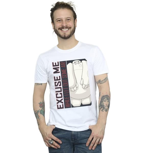 Disney Mens Big Hero 6 Baymax Excuse Me Some Air T-Shirt