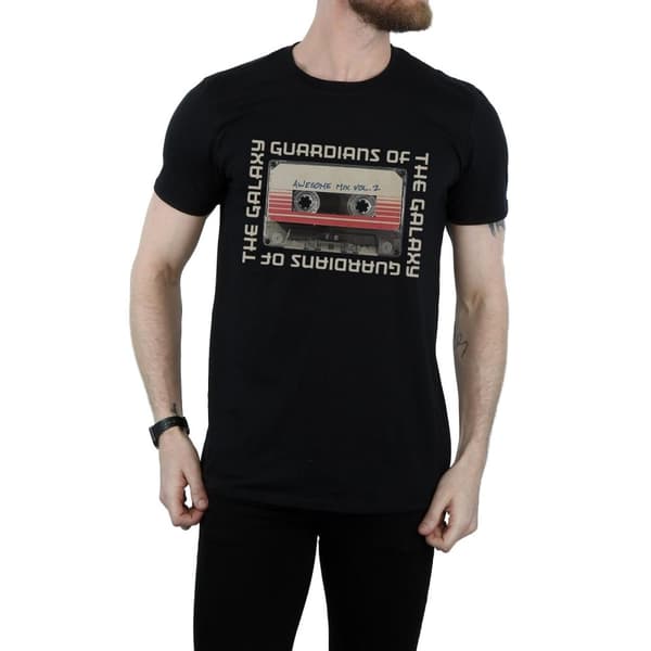 Marvel Mens Guardians Of The Galaxy Awesome Mix Cassette Vol. 2 T-Shirt