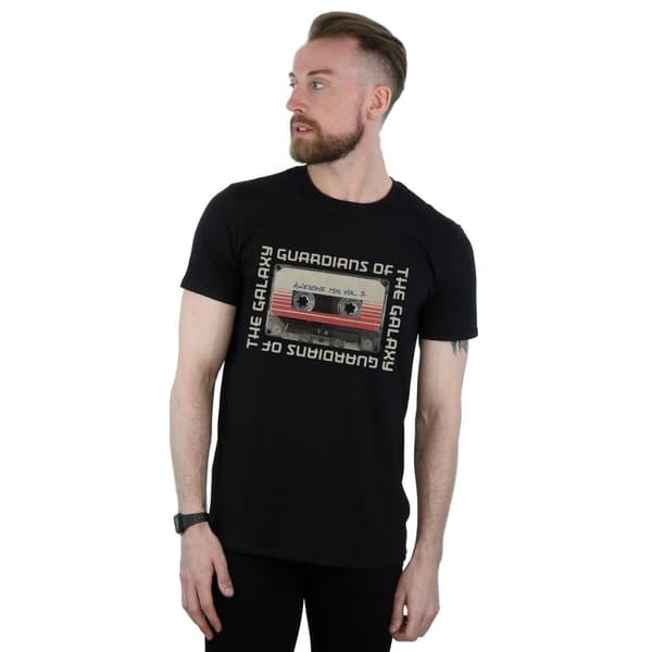 Marvel Mens Guardians Of The Galaxy Awesome Mix Cassette Vol. 2 T-Shirt