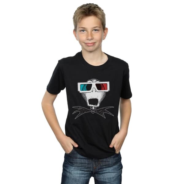Disney Pojkar Nightmare Before Christmas Jack Skellington T-shirt med 3D-glasögon
