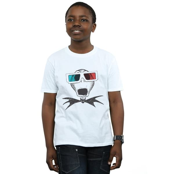 Disney Pojkar Nightmare Before Christmas Jack Skellington T-shirt med 3D-glasögon