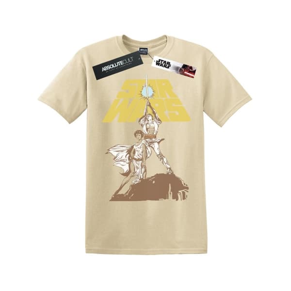 Star Wars Dam/Tjej Vintage Rebels Boyfriend T-shirt i bomull Sand L