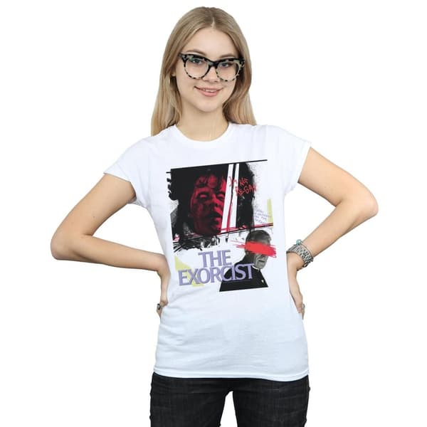 The Exorcist Womens/Ladies Scratched Eyes Cotton T-Shirt