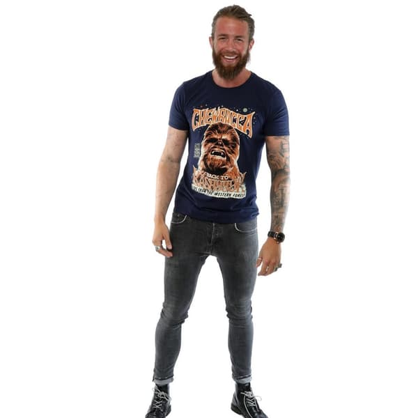 Star Wars Mens Chewbacca Rock Poster T-Shirt