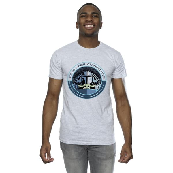 Star Wars Mens The Mandalorian Grogu Ready For Adventure T-Shirt
