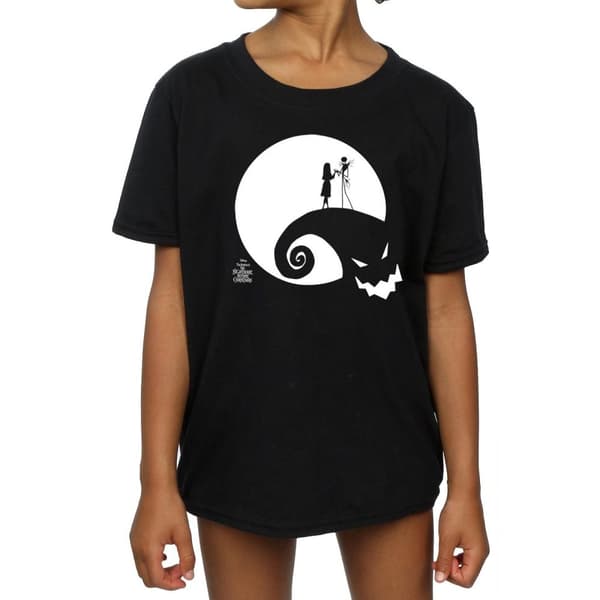 Disney Nightmare Before Christmas Moon Oogie Boogie bomulls-T-shirt för flickor