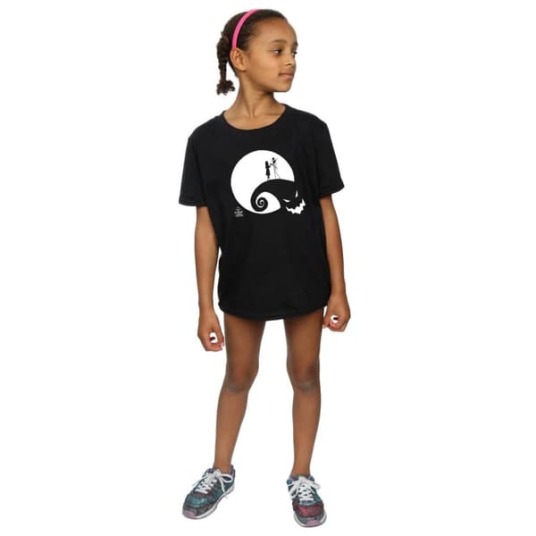 Disney Nightmare Before Christmas Moon Oogie Boogie bomulls-T-shirt för flickor