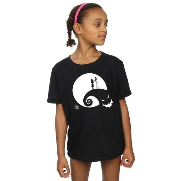 Disney Nightmare Before Christmas Moon Oogie Boogie bomulls-T-shirt för flickor
