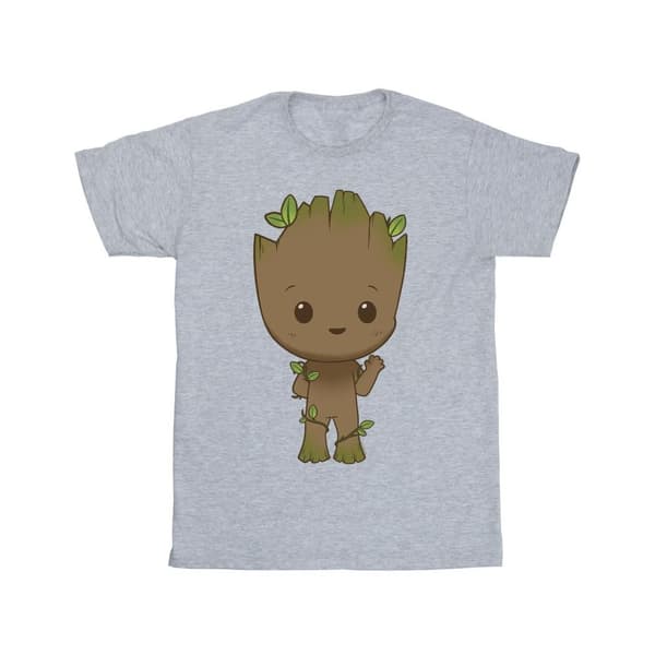 Marvel Mens I Am Groot Chibi Wave Pose T-Shirt
