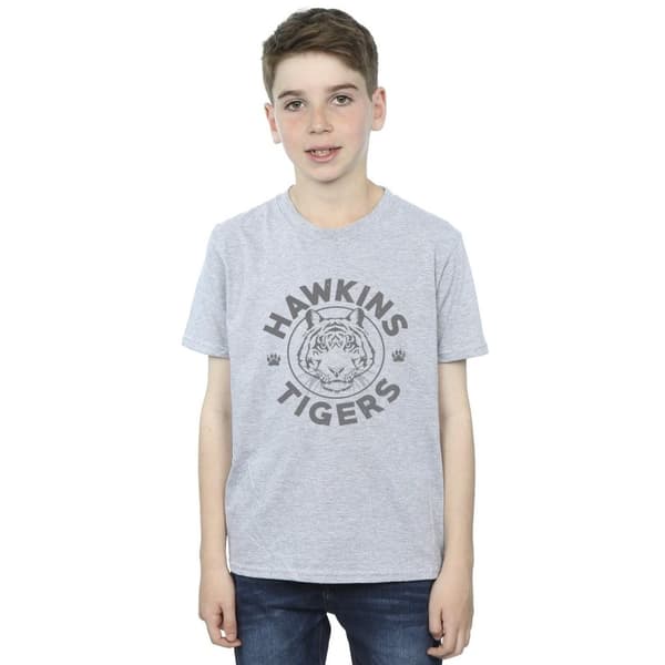Netflix Stranger Things Hawkins - Grå Tiger T-shirt för pojkar