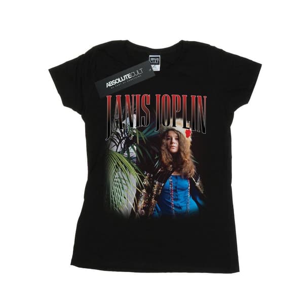 Janis Joplin Dam/Herr Baron Homage - T-shirt i bomull Black S