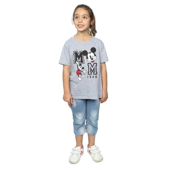 Disney Girls Mickey Mouse Jump And Wink Cotton T-Shirt
