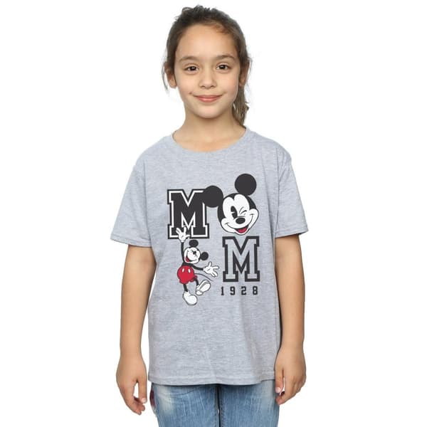 Disney Girls Mickey Mouse Jump And Wink Cotton T-Shirt