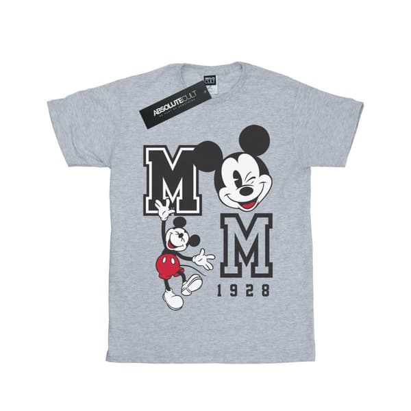 Disney Girls Mickey Mouse Jump And Wink Cotton T-Shirt