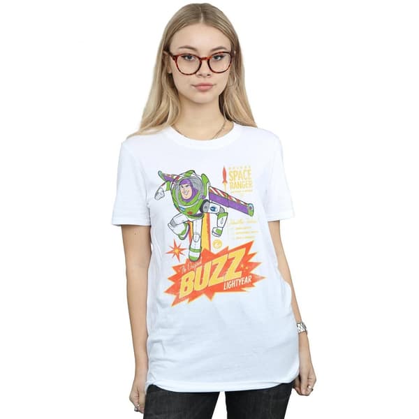 Disney Womens/Ladies Toy Story 4 The Original Buzz Lightyear Cotton Boyfriend T-Shirt