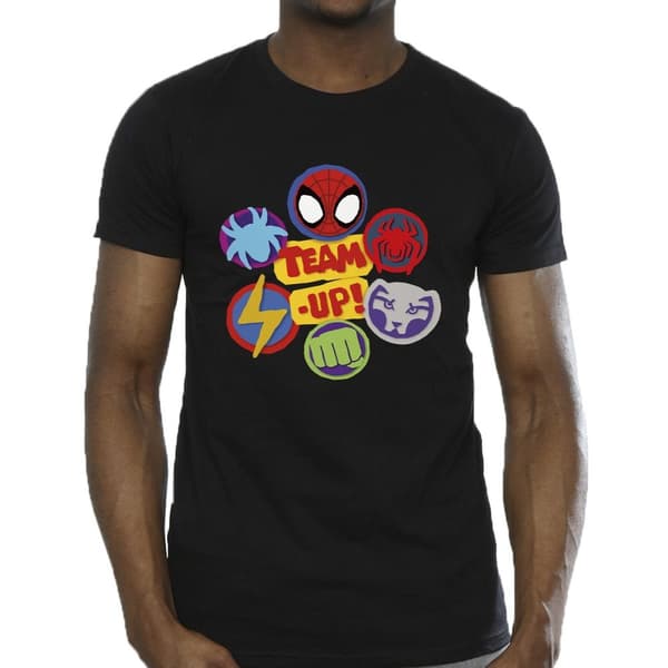 Marvel Mens Spidey And His Amazing Friends Team Up T-Shirt