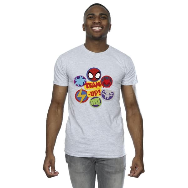 Marvel Mens Spidey And His Amazing Friends Team Up T-Shirt