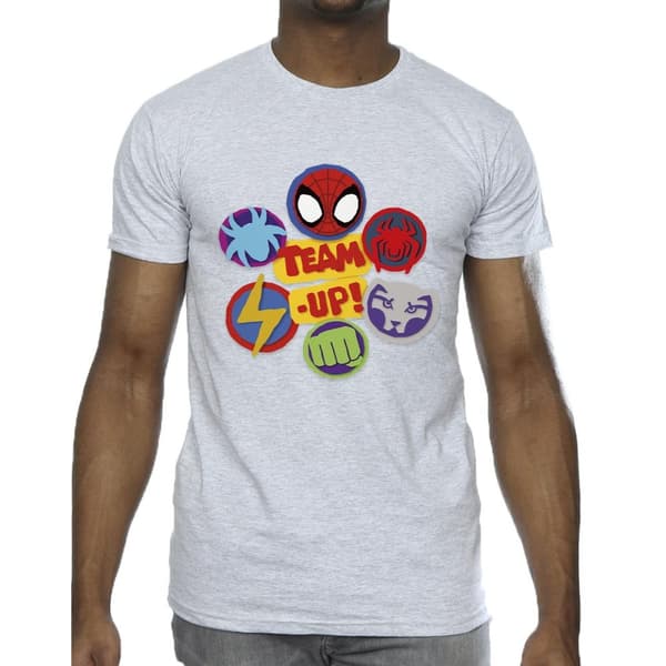 Marvel Mens Spidey And His Amazing Friends Team Up T-Shirt