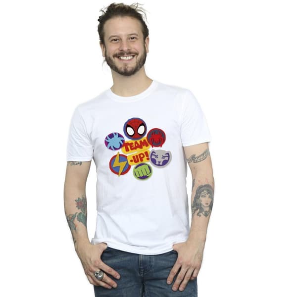 Marvel Mens Spidey And His Amazing Friends Team Up T-Shirt