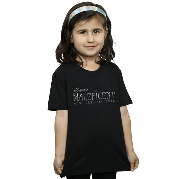 Disney Girls Maleficent Mistress Of Evil Logo Cotton T-Shirt