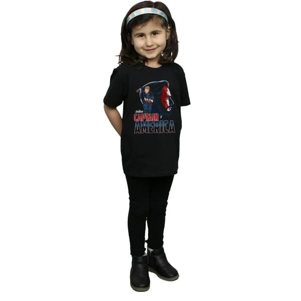 Marvel Girls Avengers Infinity War Captain America Character Cotton T-Shirt