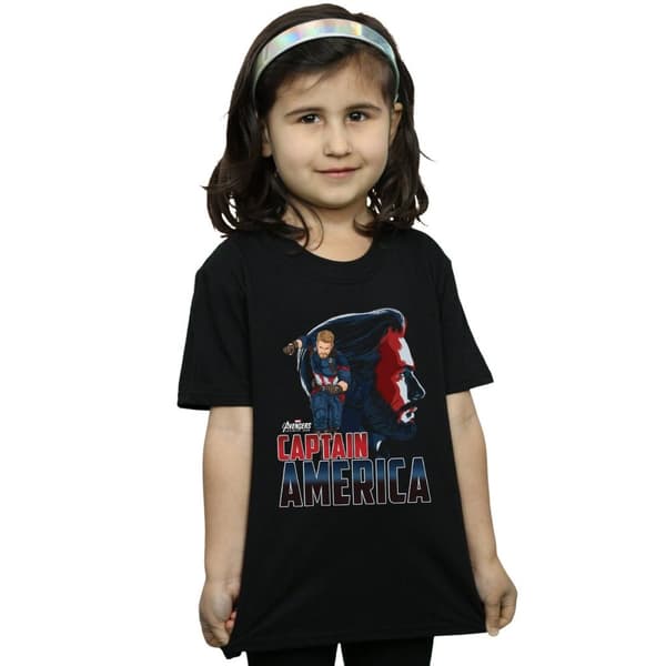 Marvel Girls Avengers Infinity War Captain America Character Cotton T-Shirt