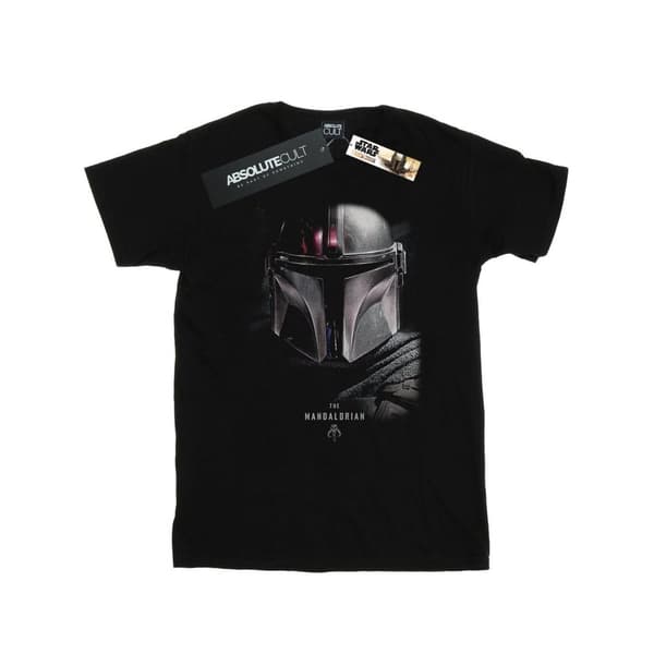 Star Wars T-shirt i bomull med The Mandalorian-affisch för flickor