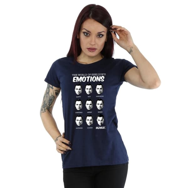 The Big Bang Theory Dam/Tjej - Sheldon Emotions - T-shirt i bomull