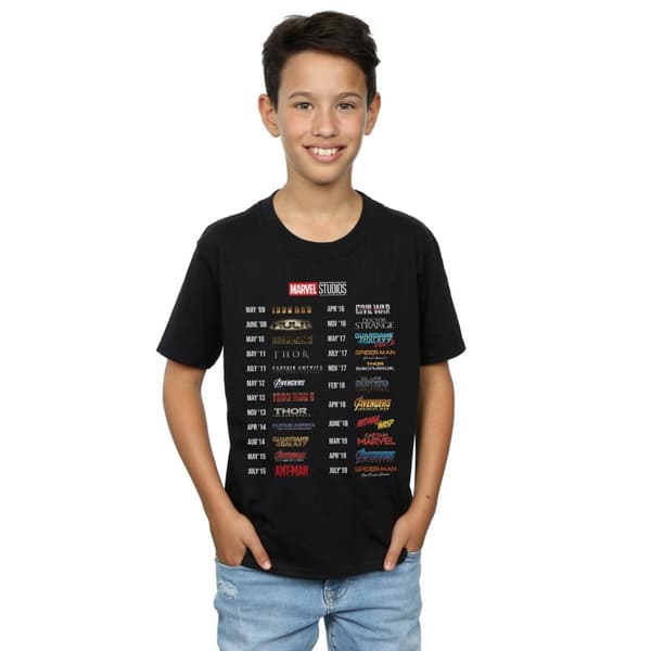 Marvel Studios Boys 10 Years Of Movies T-Shirt