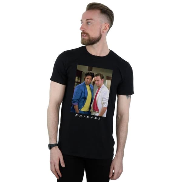 Friends Mens Ross And Chandler College T-Shirt