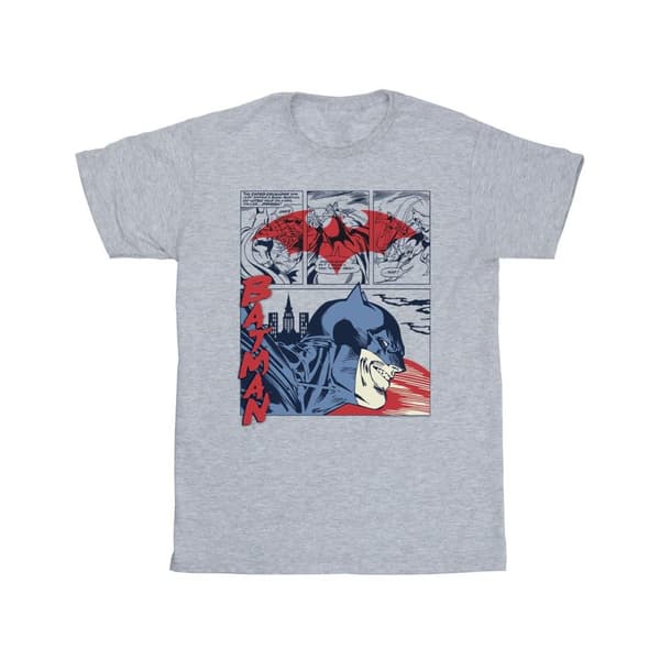 DC Comics Pojkar - Batman t-shirt med seriestrippar Sports Grey 3-4 Years