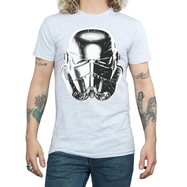 Star Wars Mens Stormtrooper Warp Speed hjälm T-shirt