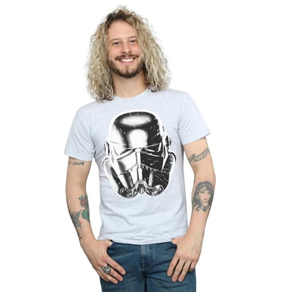 Star Wars Mens Stormtrooper Warp Speed hjälm T-shirt