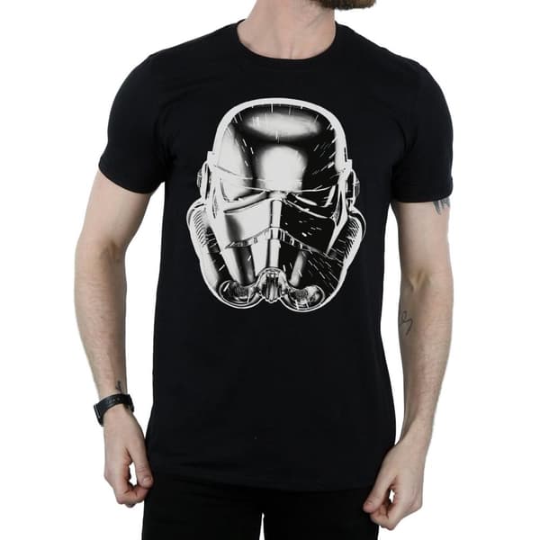 Star Wars Mens Stormtrooper Warp Speed hjälm T-shirt