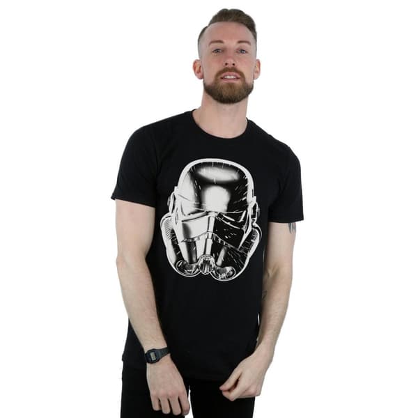 Star Wars Mens Stormtrooper Warp Speed hjälm T-shirt