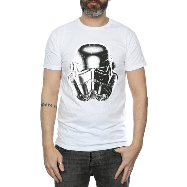 Star Wars Mens Stormtrooper Warp Speed hjälm T-shirt