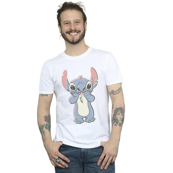 Disney Lilo And Stitch T-shirt med stort tryck för herrar