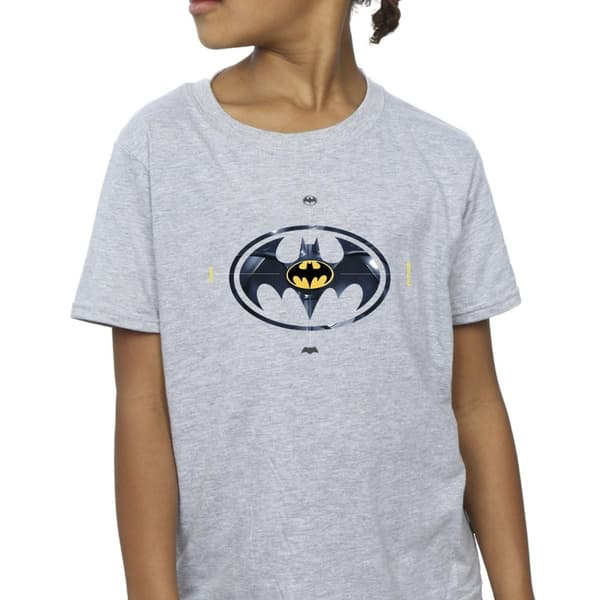 DC Comics Girls The Flash Batman Metal Logo Cotton T-Shirt