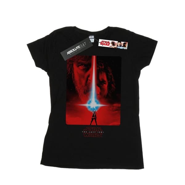 Star Wars Womens/Ladies The Last Jedi Red Poster Cotton Boyfriend T-Shirt