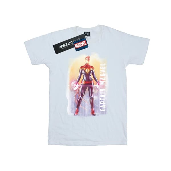 Marvel T-shirt med vattenfärg för herrar - Captain Marvel White S